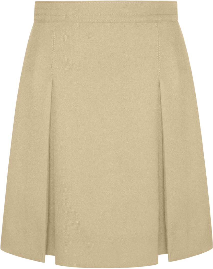 Stitched-Down Kick Pleat Skirt