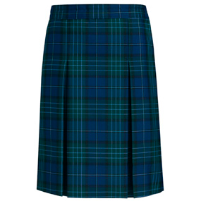 Stitched-Down Kick Pleat Skirt