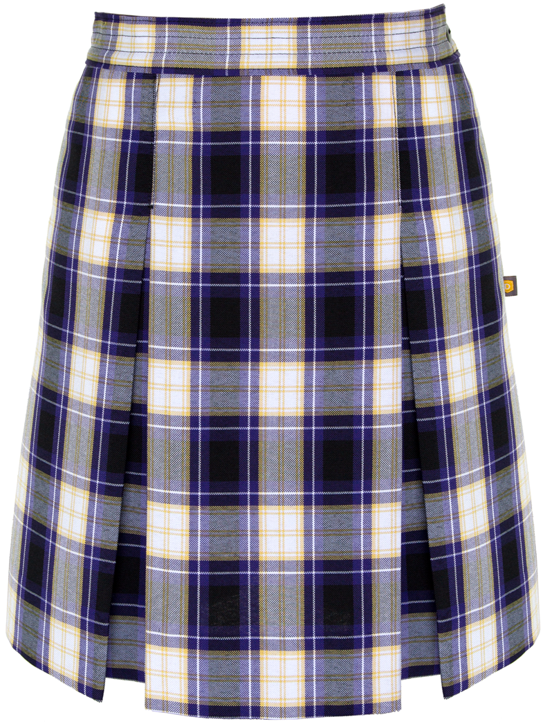 Stitched-Down Kick Pleat Skirt