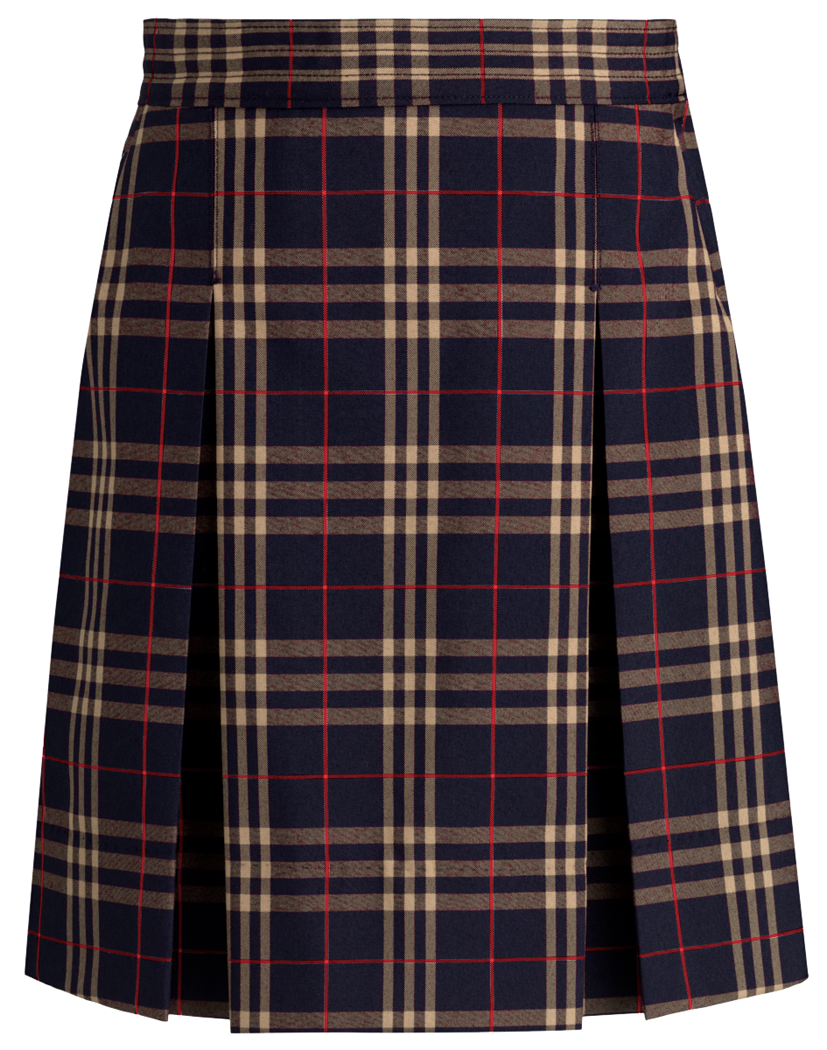 Stitched-Down Kick Pleat Skirt