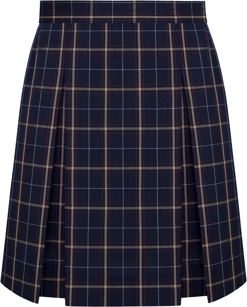 Stitched-Down Kick Pleat Skirt