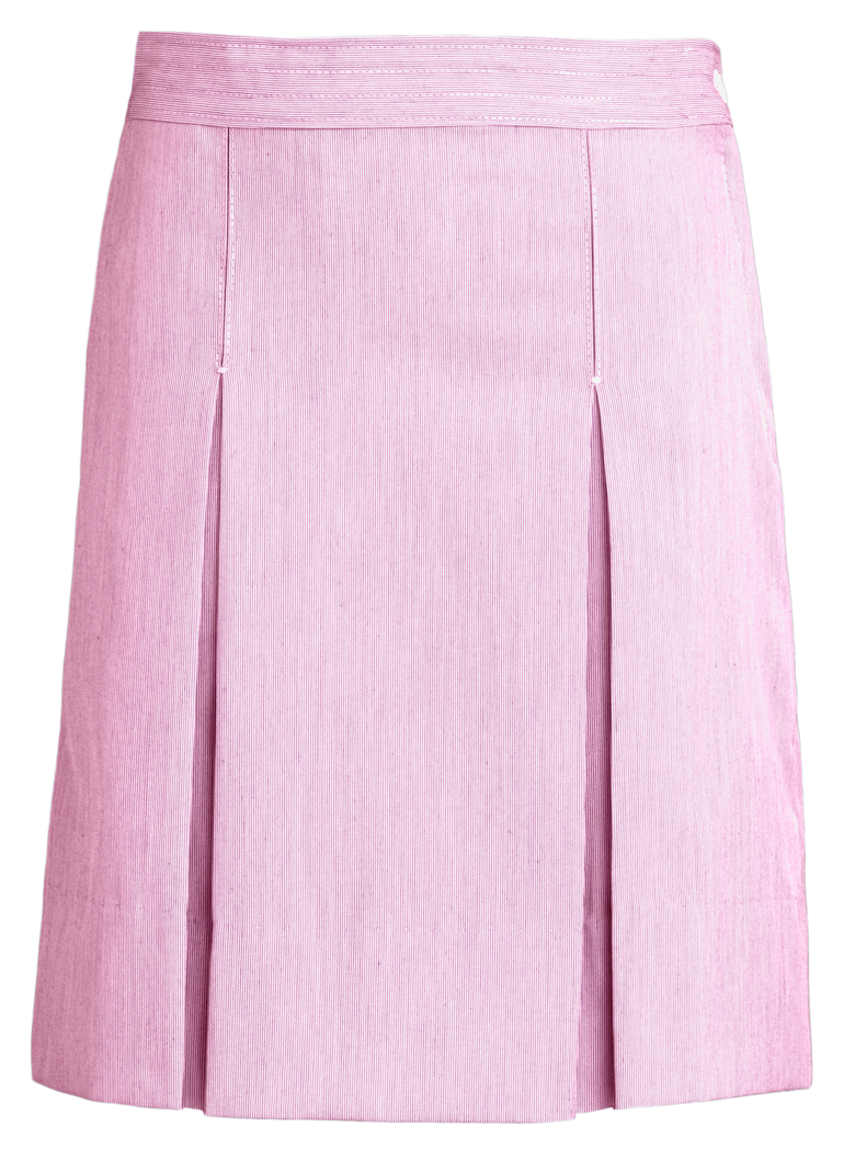 Stitched-Down Kick Pleat Skirt