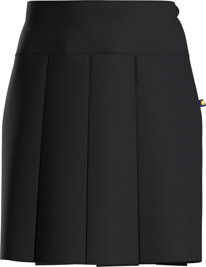 Long Drop Yoke Pleated Skirt