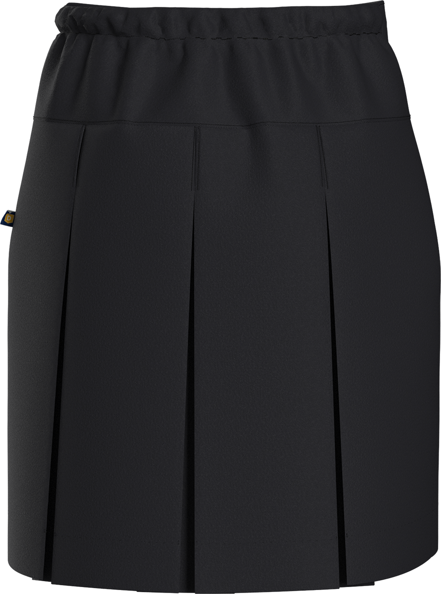 Long Drop Yoke Pleated Skirt