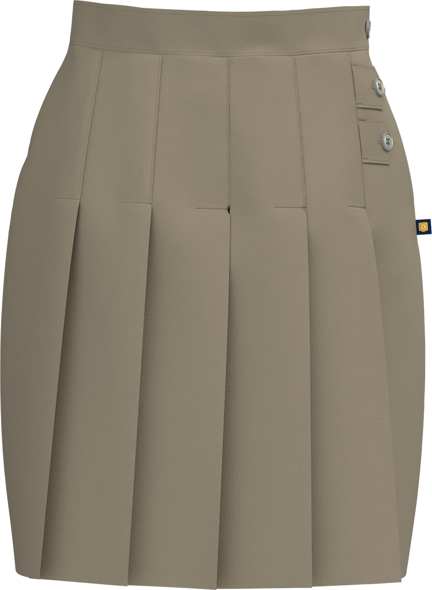 Double Tab Pleated Skort