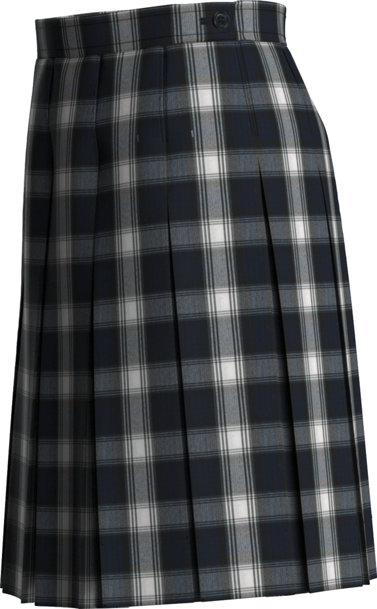 Stitched-Down Box Pleat Skirt