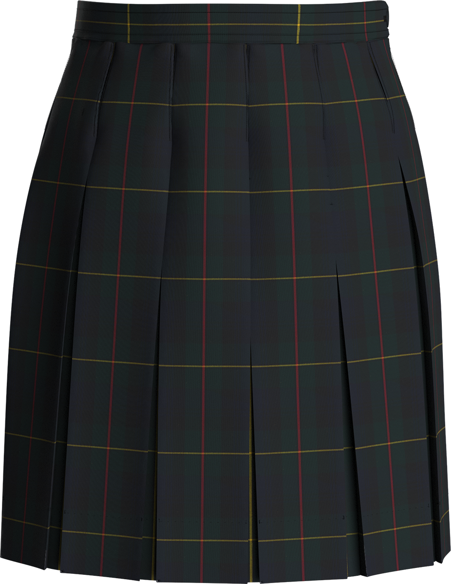 Stitched-Down Box Pleat Skirt