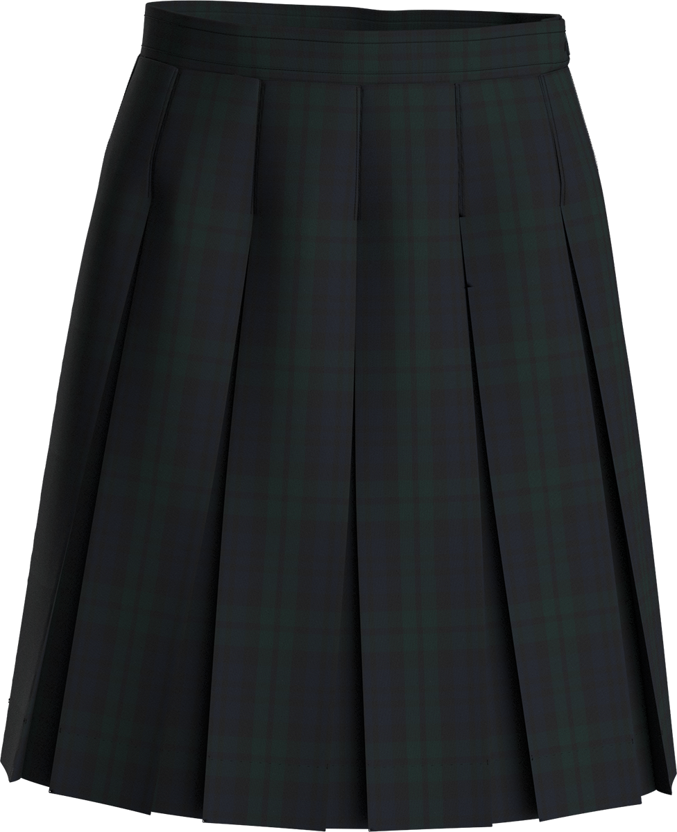 Stitched-Down Box Pleat Skirt