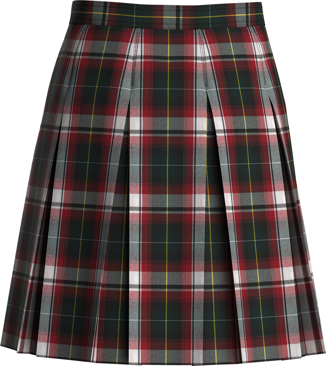 Stitched-Down Box Pleat Skirt