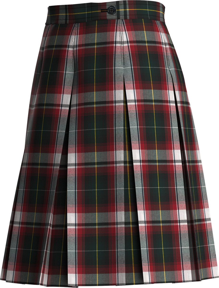 Stitched-Down Box Pleat Skirt