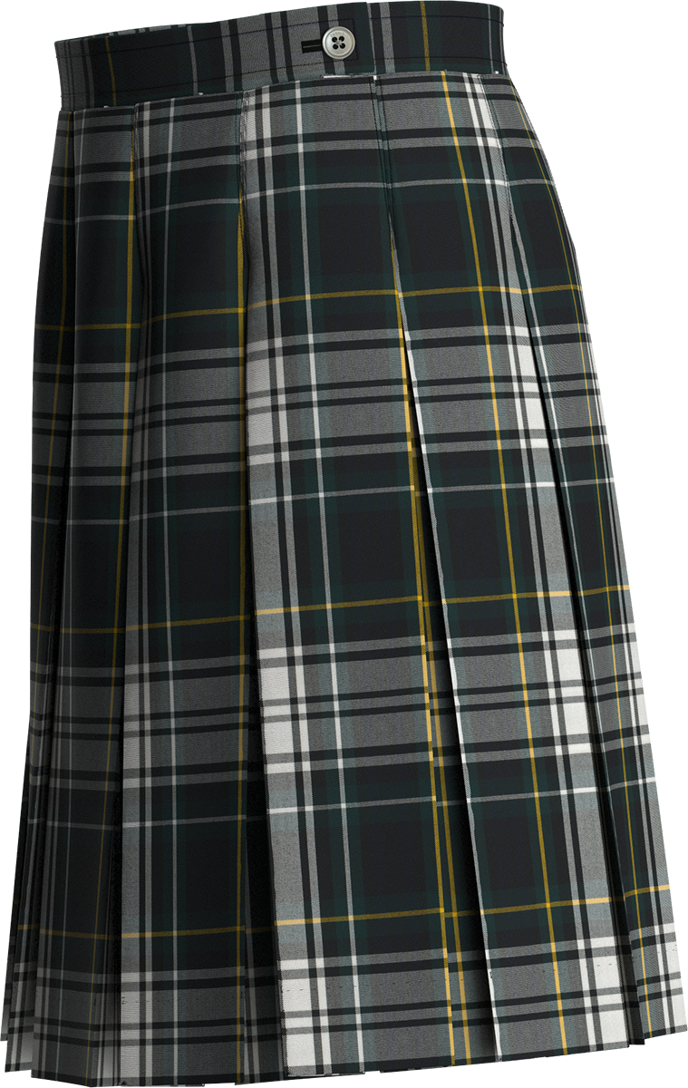 Stitched-Down Box Pleat Skirt