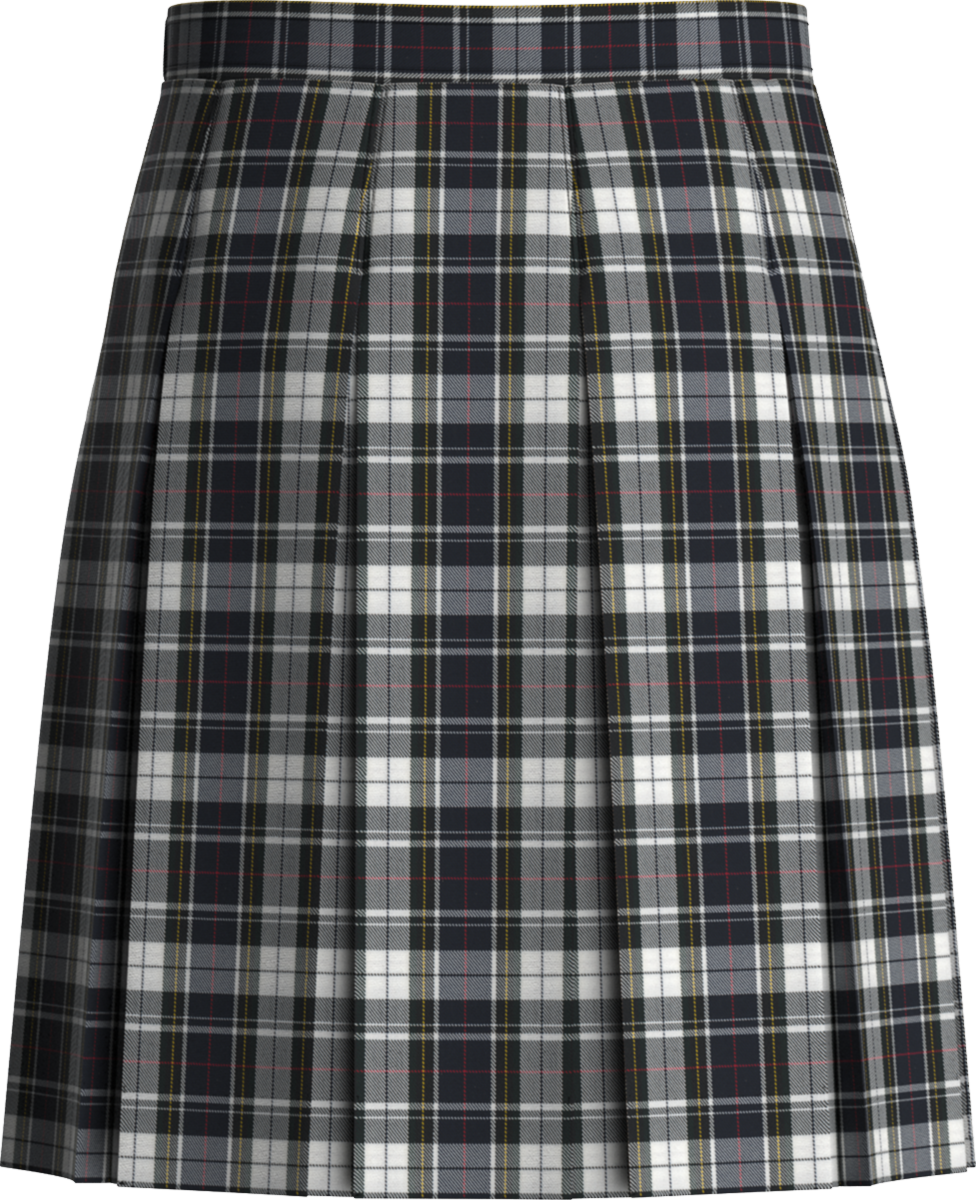 Stitched-Down Box Pleat Skirt