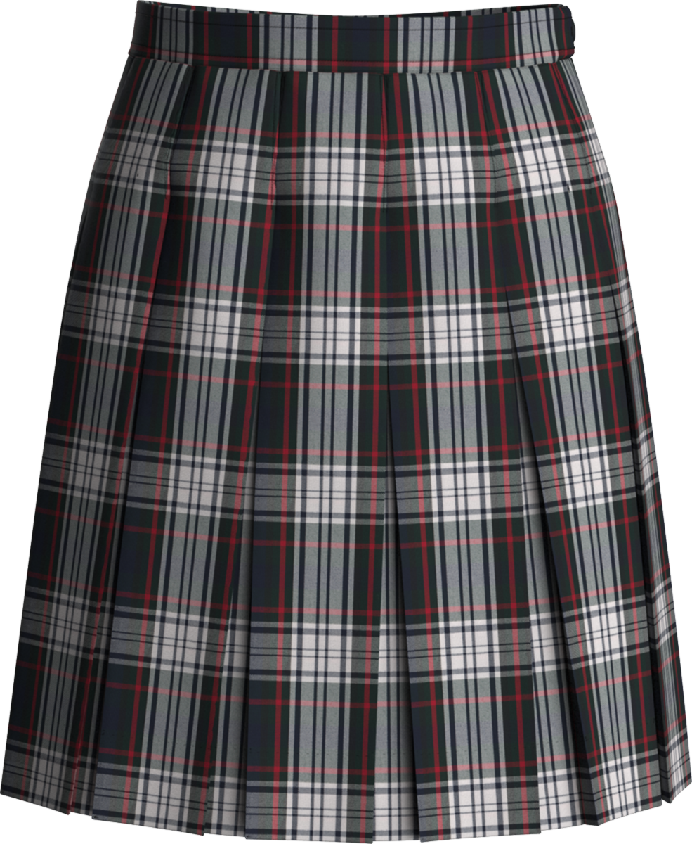 Stitched-Down Box Pleat Skirt