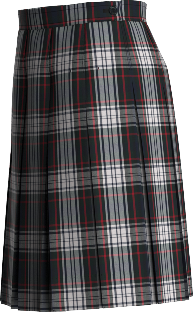 Stitched-Down Box Pleat Skirt