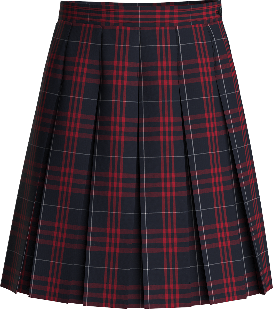 Stitched-Down Box Pleat Skirt