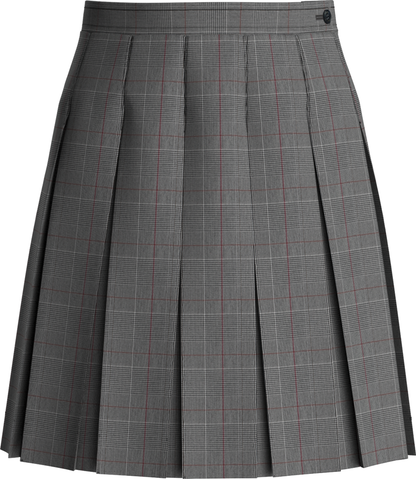 Stitched-Down Box Pleat Skirt