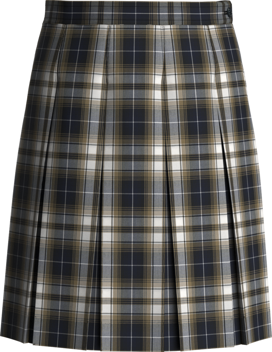 Stitched-Down Box Pleat Skirt