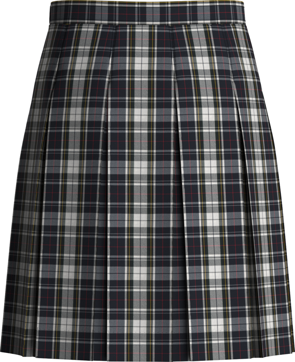 Stitched-Down Box Pleat Skirt