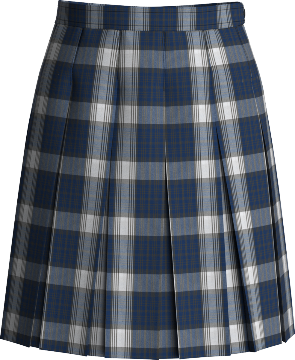 Stitched-Down Box Pleat Skirt