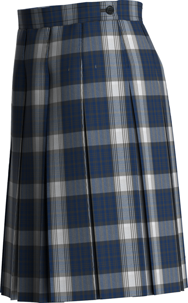 Stitched-Down Box Pleat Skirt