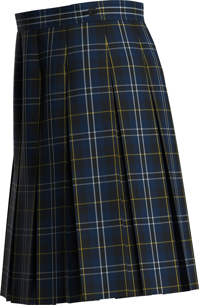 Stitched-Down Box Pleat Skirt