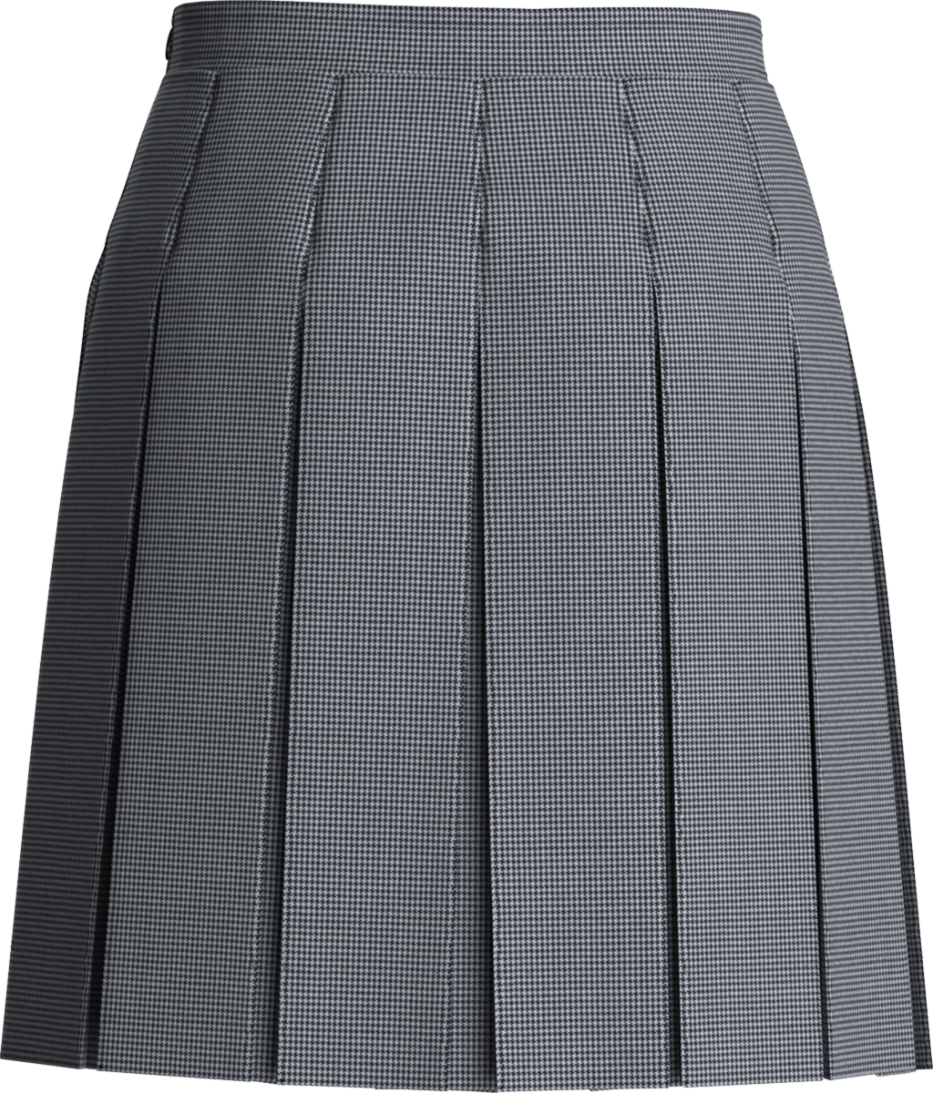 Stitched-Down Box Pleat Skirt