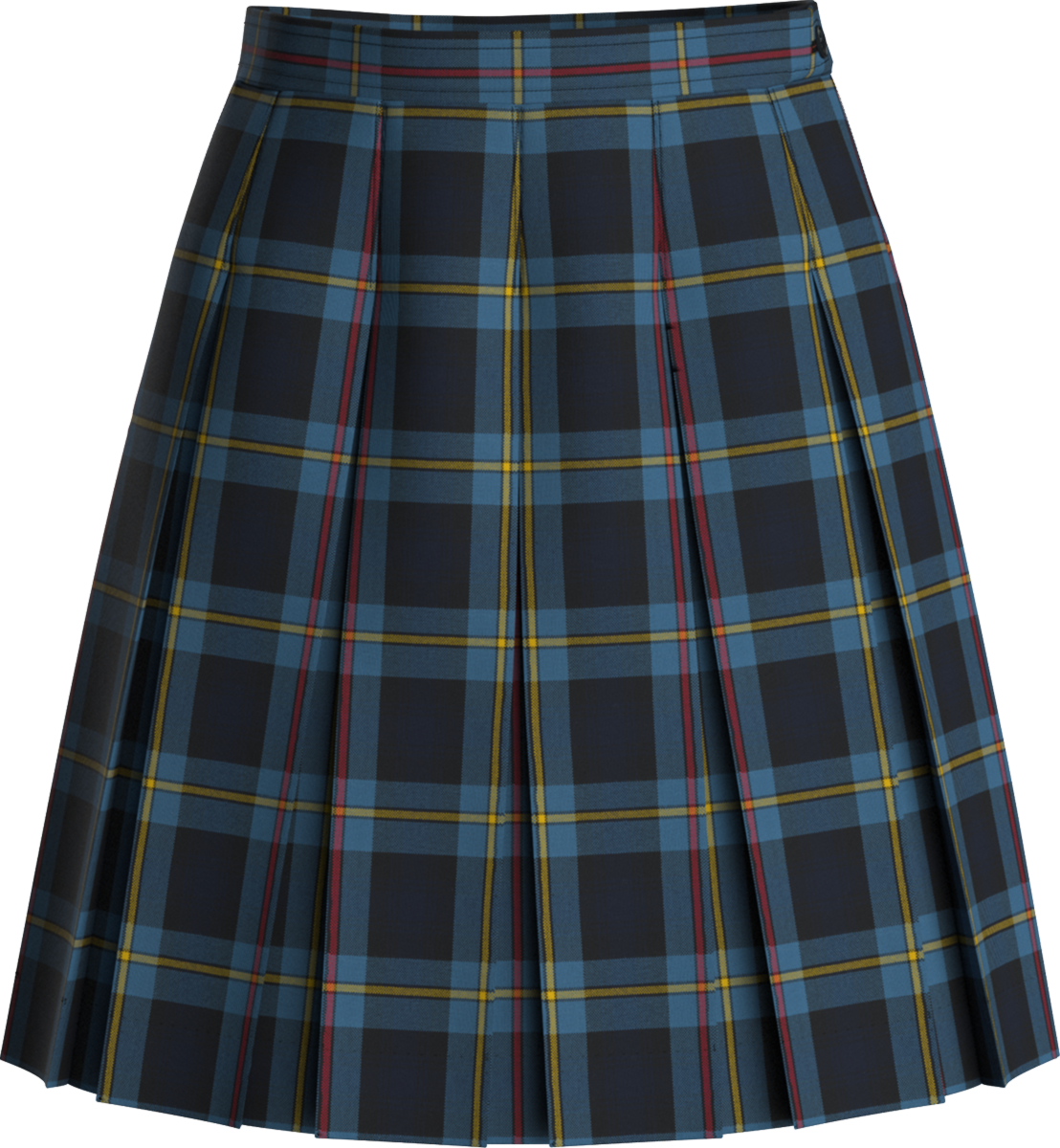 Stitched-Down Box Pleat Skirt