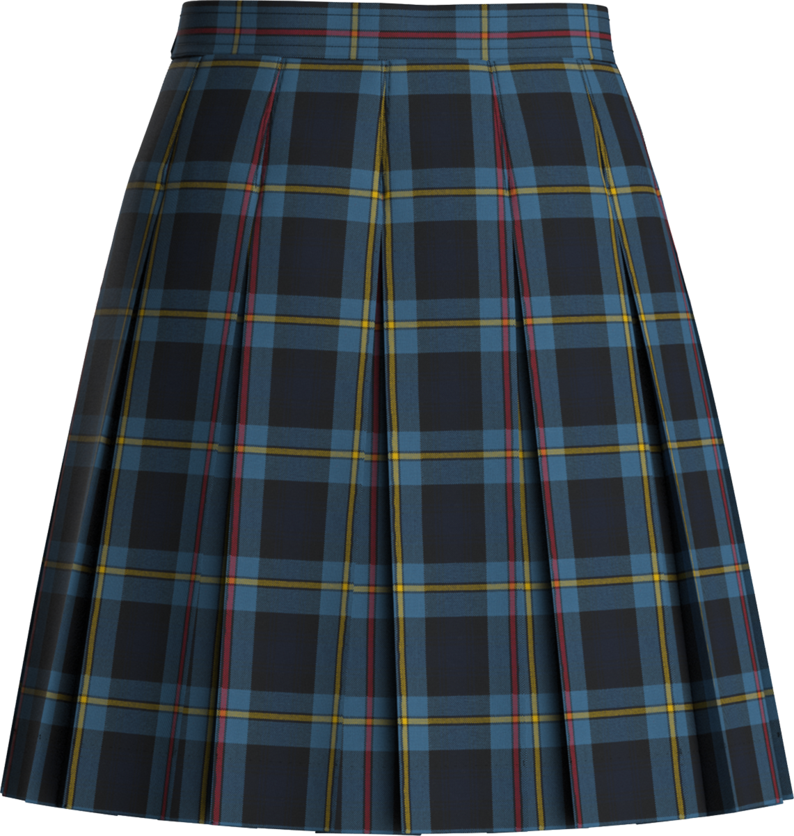 Stitched-Down Box Pleat Skirt