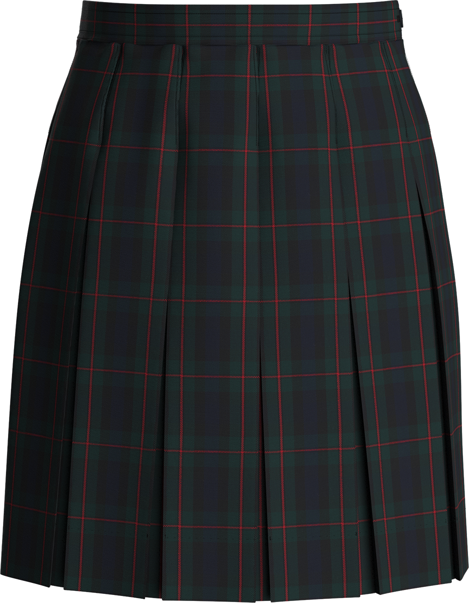 Stitched-Down Box Pleat Skirt