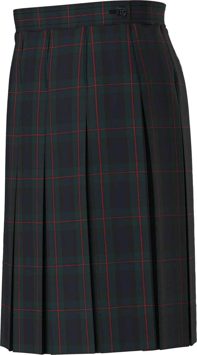 Stitched-Down Box Pleat Skirt