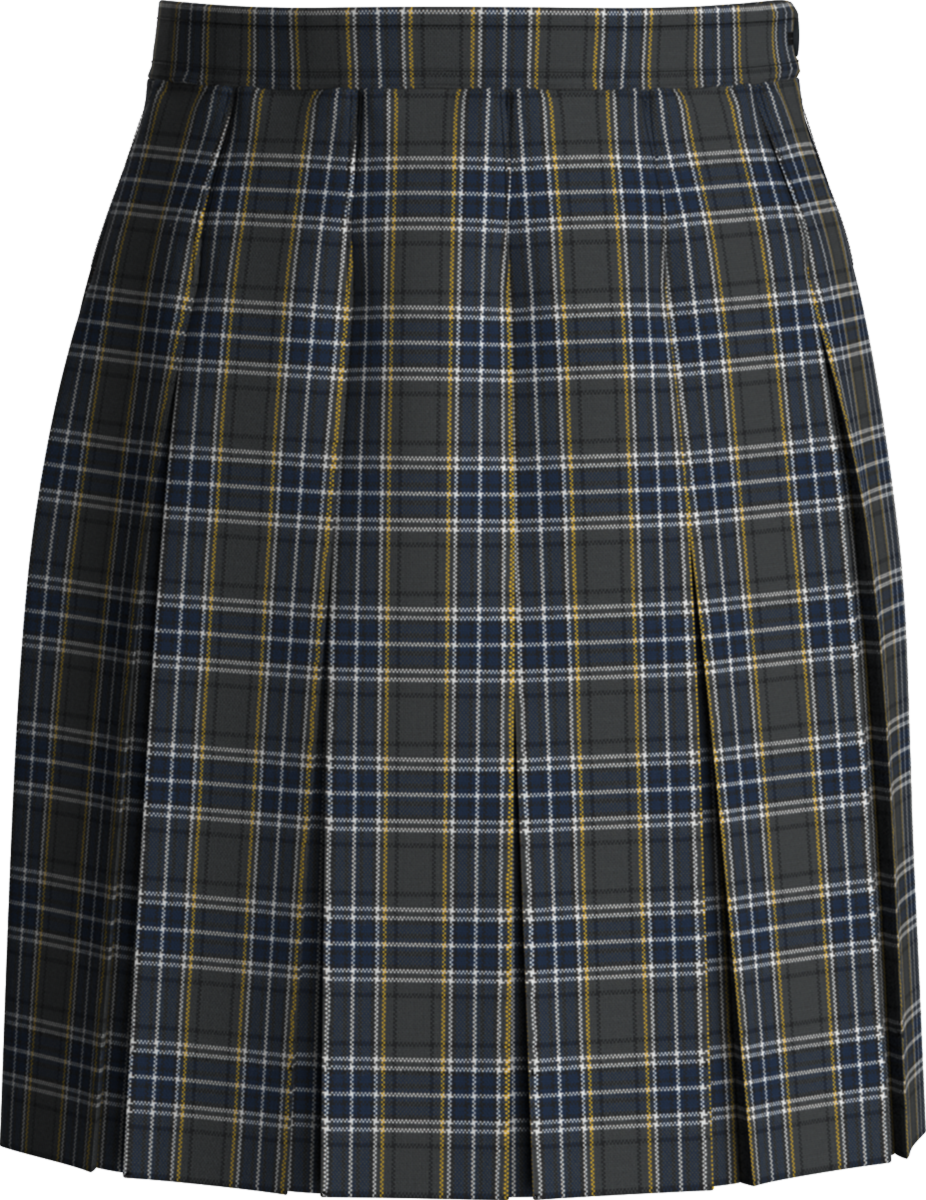 Stitched-Down Box Pleat Skirt