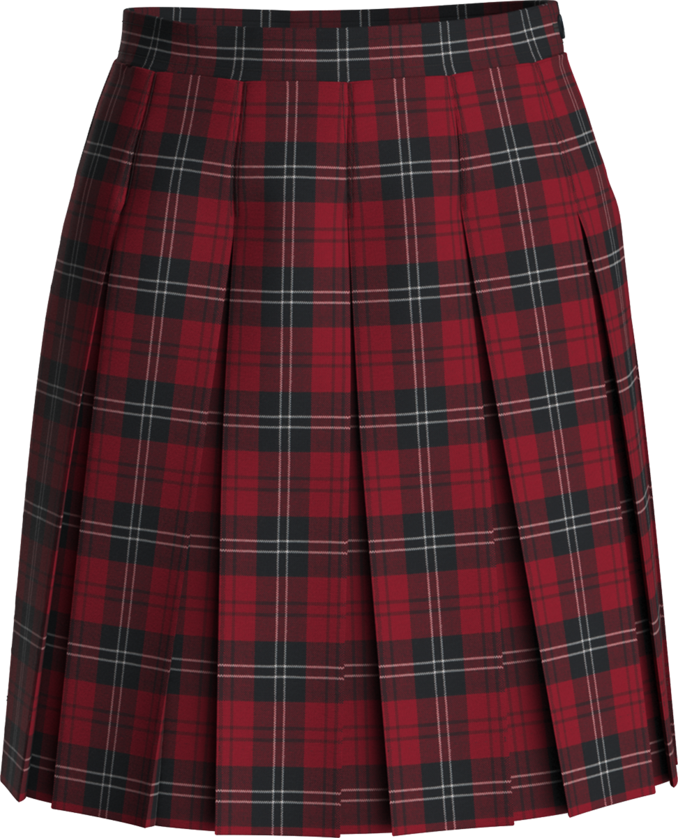 Stitched-Down Box Pleat Skirt