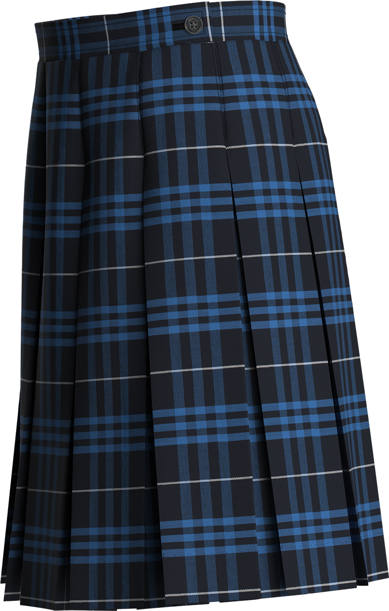 Stitched-Down Box Pleat Skirt