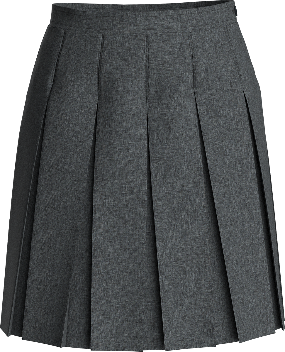 Stitched-Down Box Pleat Skirt