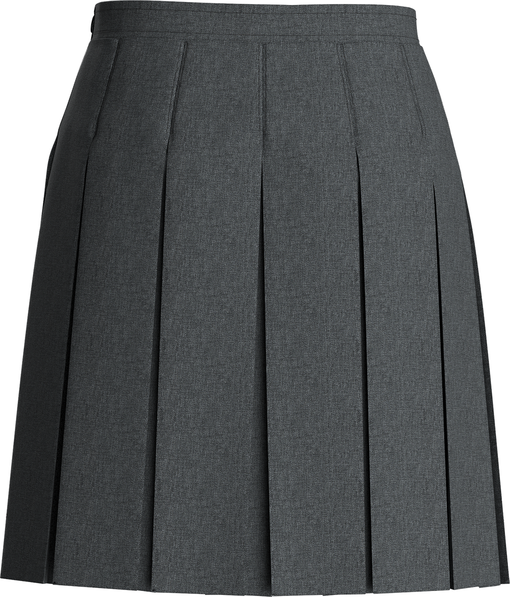 Stitched-Down Box Pleat Skirt