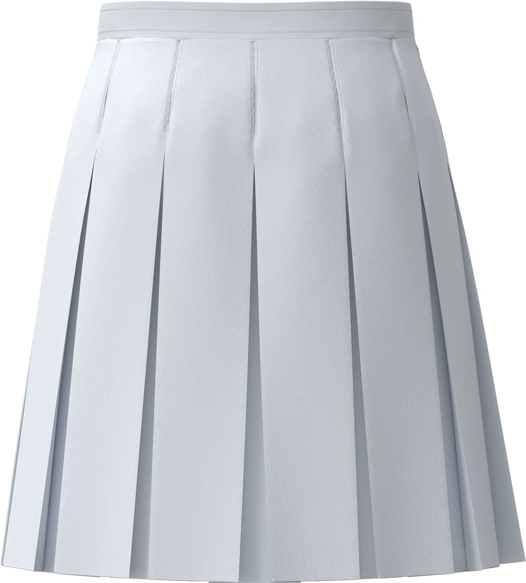 Stitched-Down Box Pleat Skirt