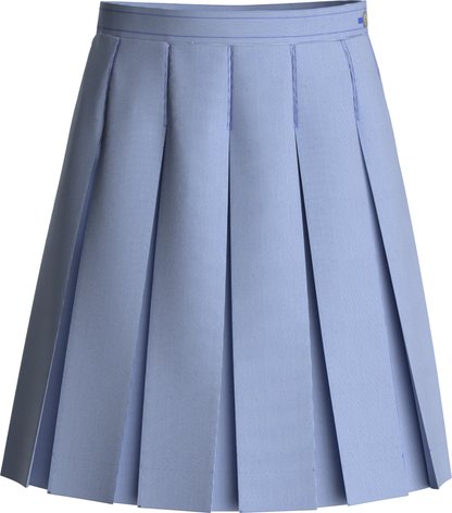 Stitched-Down Box Pleat Skirt