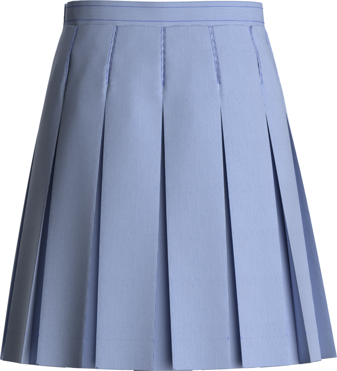 Stitched-Down Box Pleat Skirt