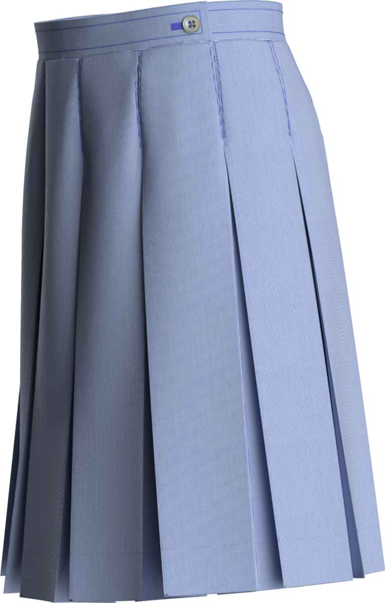 Stitched-Down Box Pleat Skirt