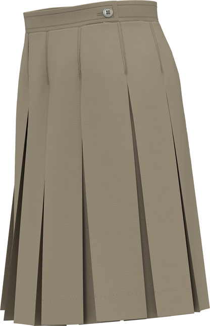 Stitched-Down Box Pleat Skirt