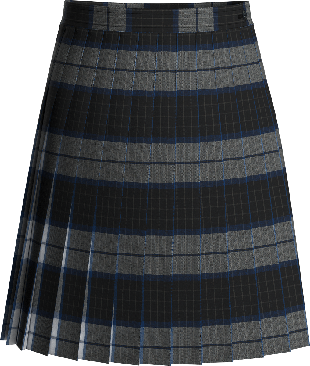 Stitched-Down Knife Pleat Skirt