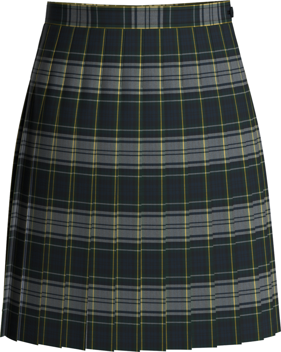 Stitched-Down Knife Pleat Skirt