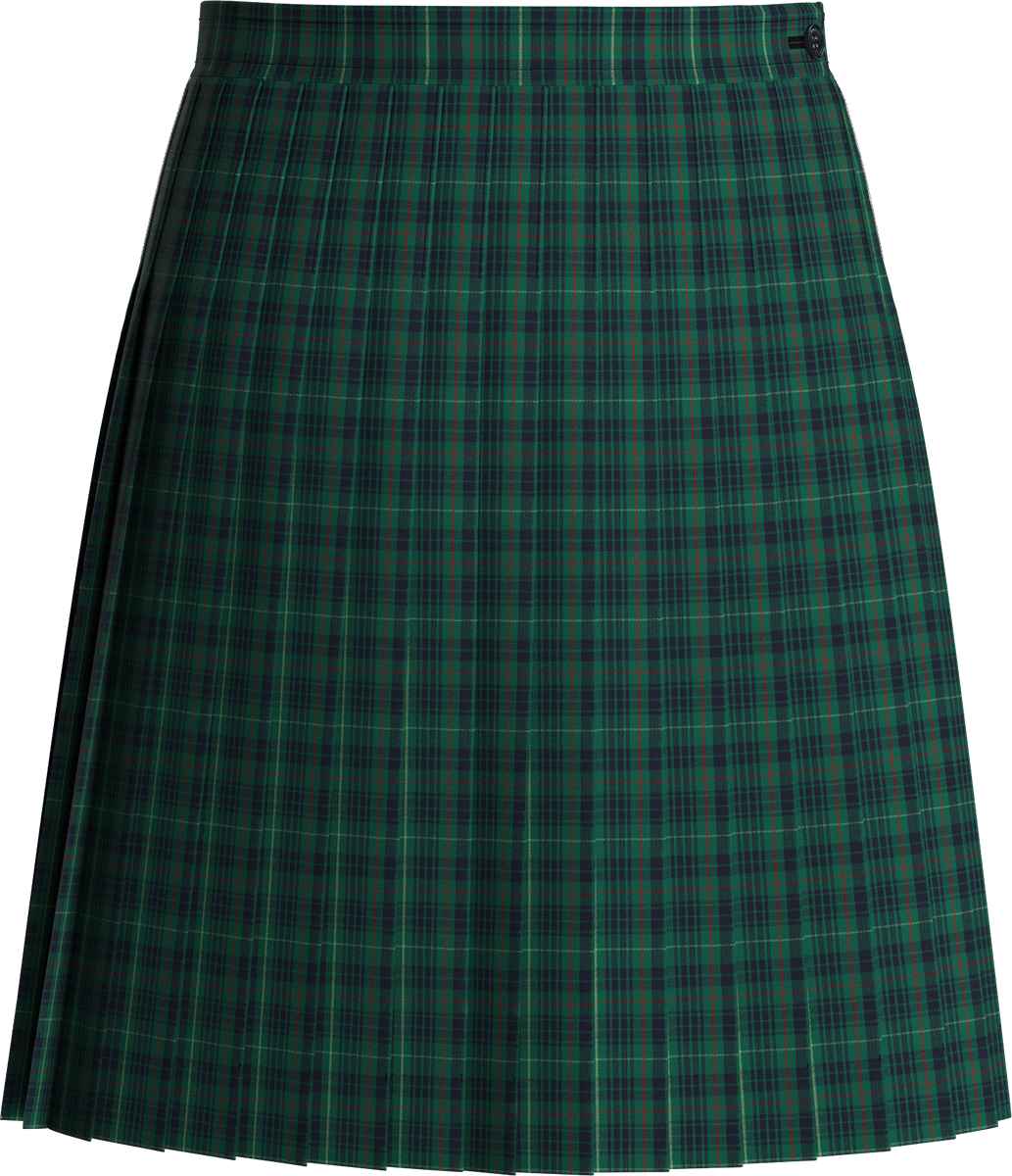 Stitched-Down Knife Pleat Skirt