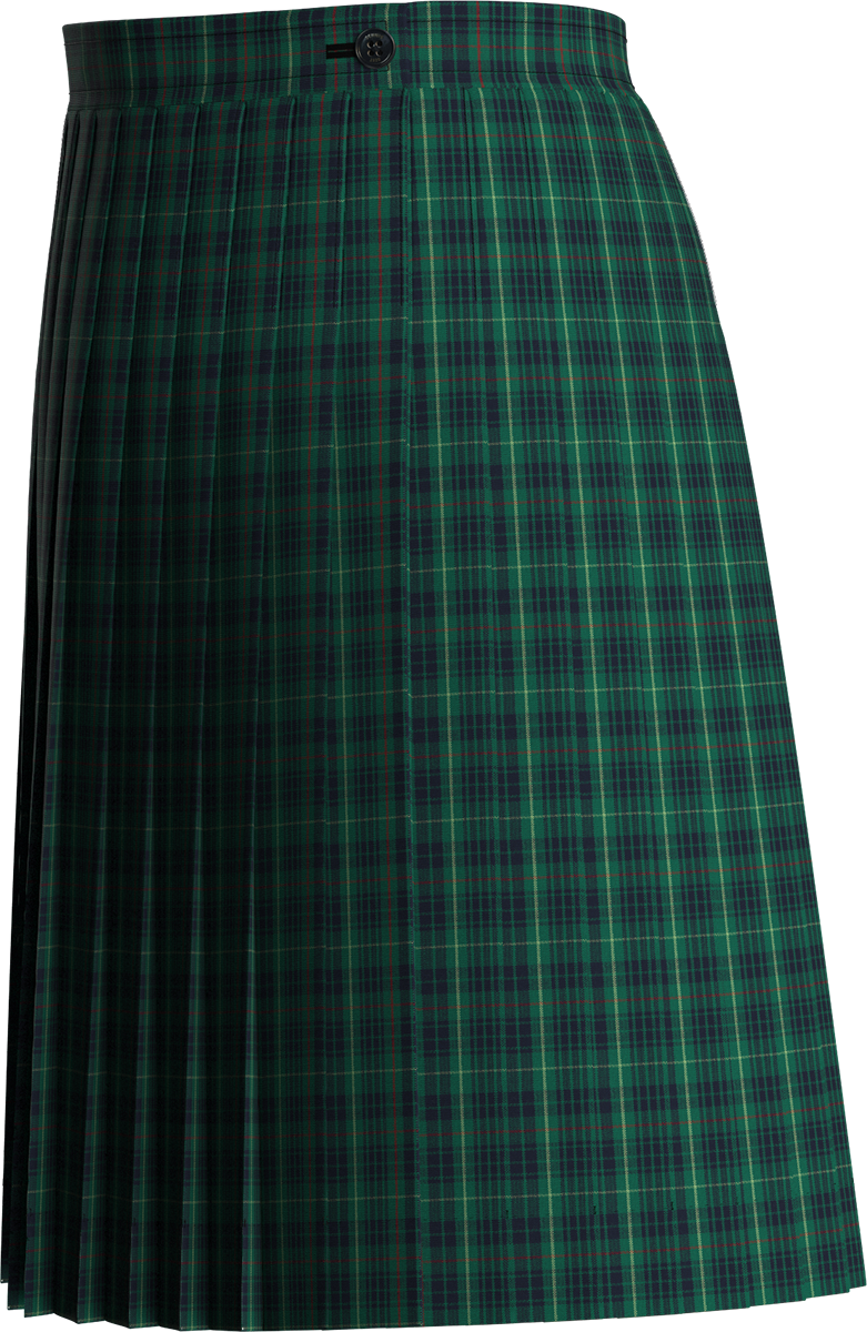 Stitched-Down Knife Pleat Skirt