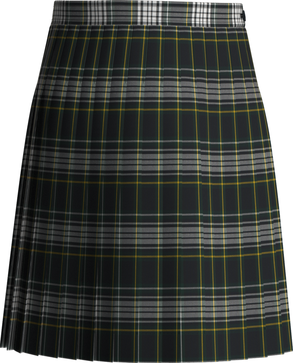 Stitched-Down Knife Pleat Skirt