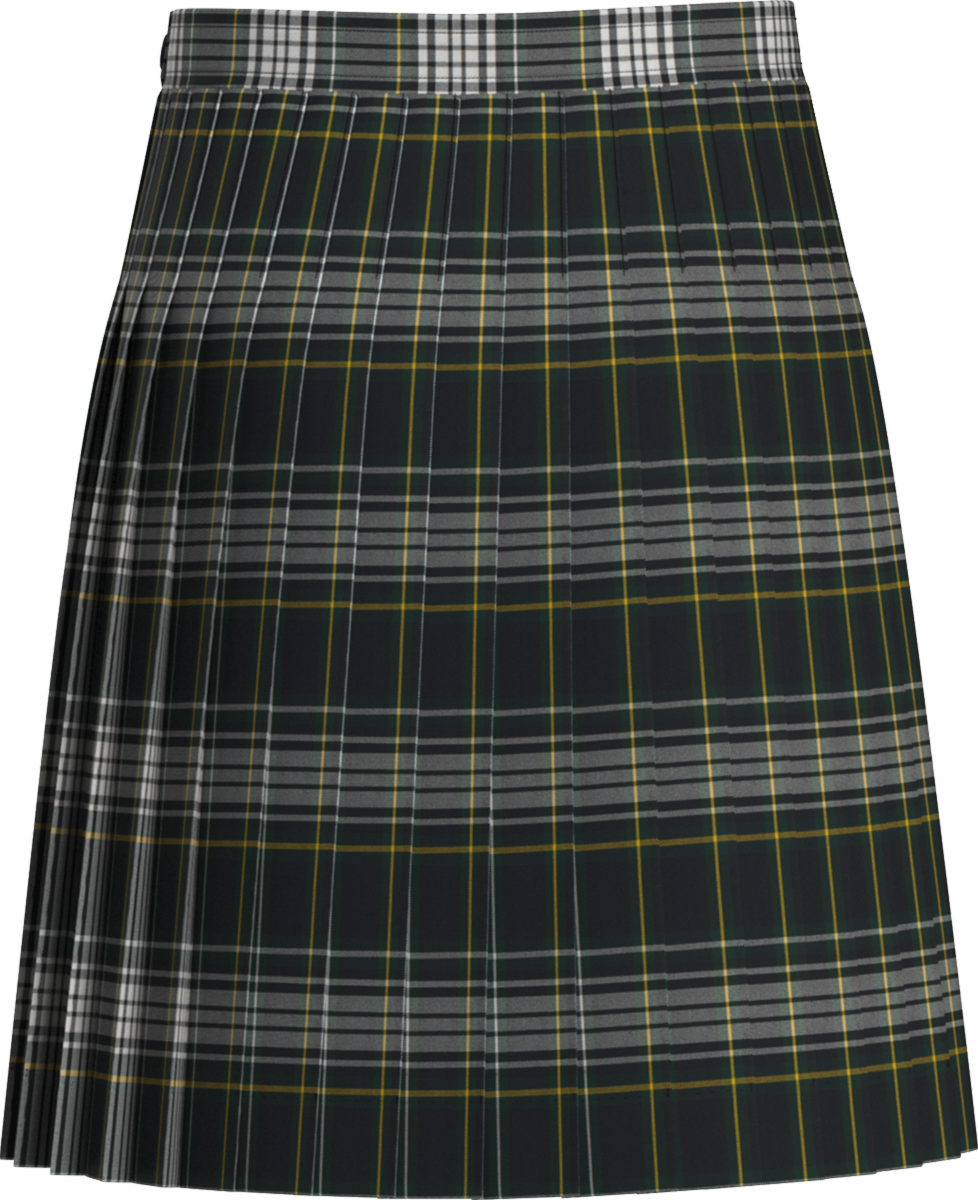 Stitched-Down Knife Pleat Skirt