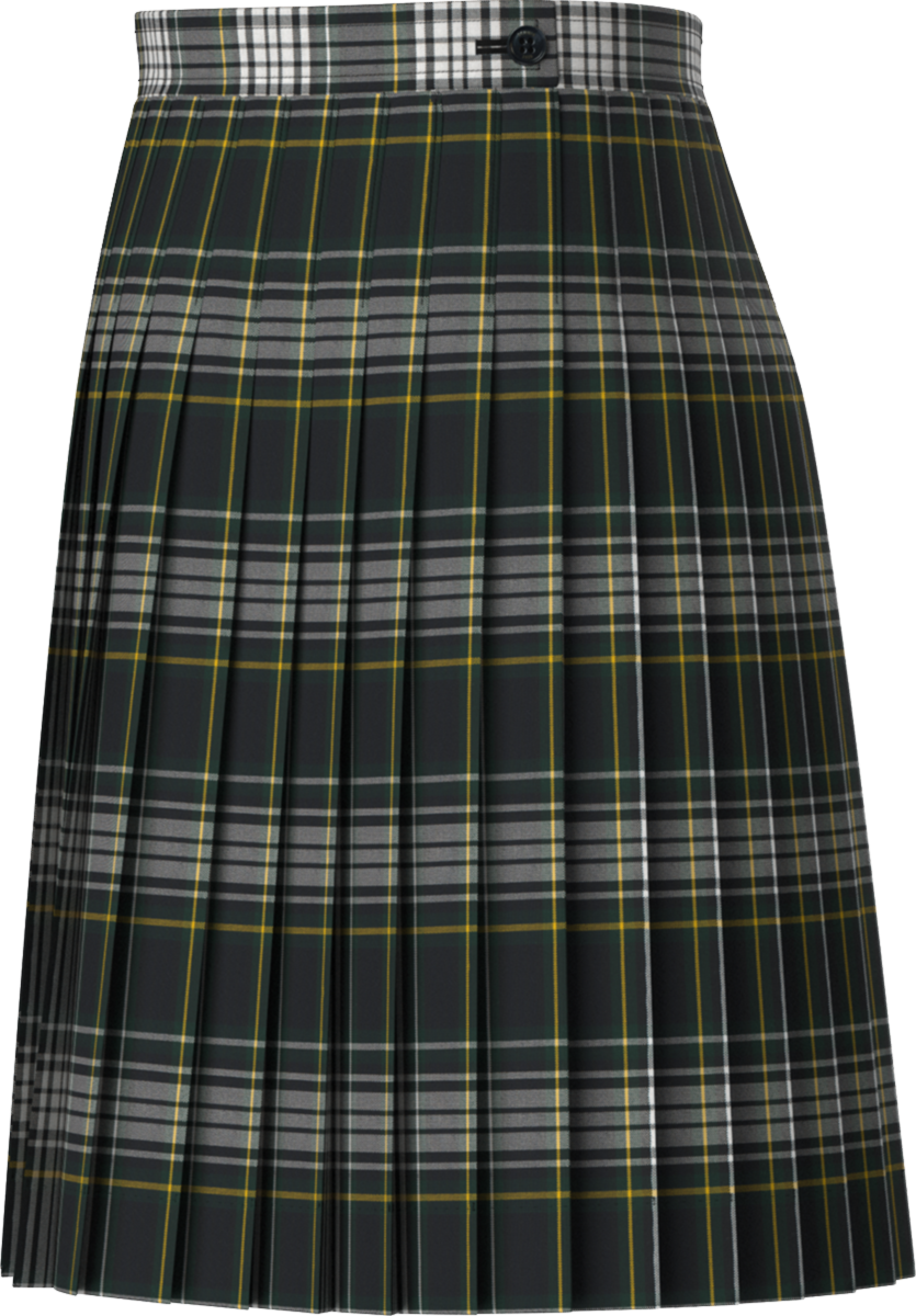 Stitched-Down Knife Pleat Skirt