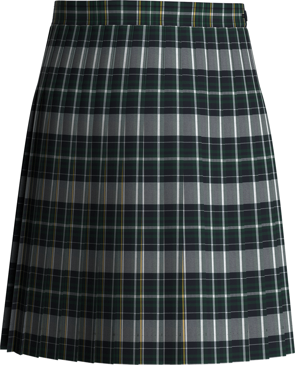 Stitched-Down Knife Pleat Skirt