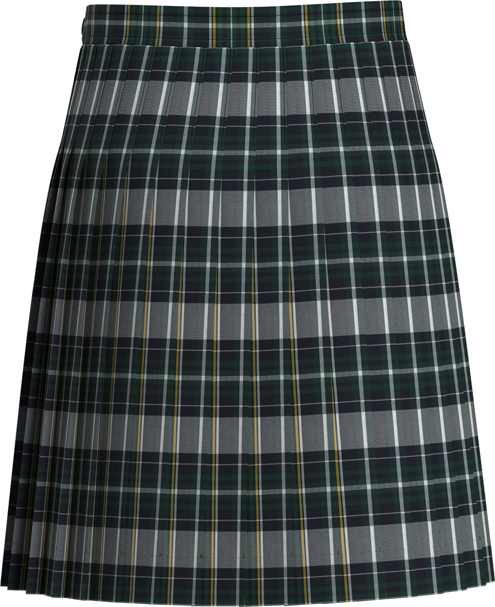 Stitched-Down Knife Pleat Skirt