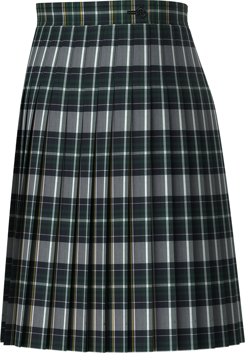 Stitched-Down Knife Pleat Skirt